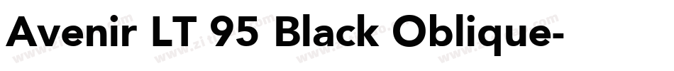 Avenir LT 95 Black Oblique字体转换